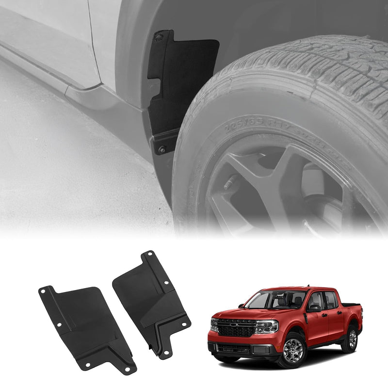 Mabett Rear Wheel Splash Shield Covers for 2022-2025 Ford Maverick Accessories All-Weather Splash Guard Prevent Mud and Stone Debris 2PCS