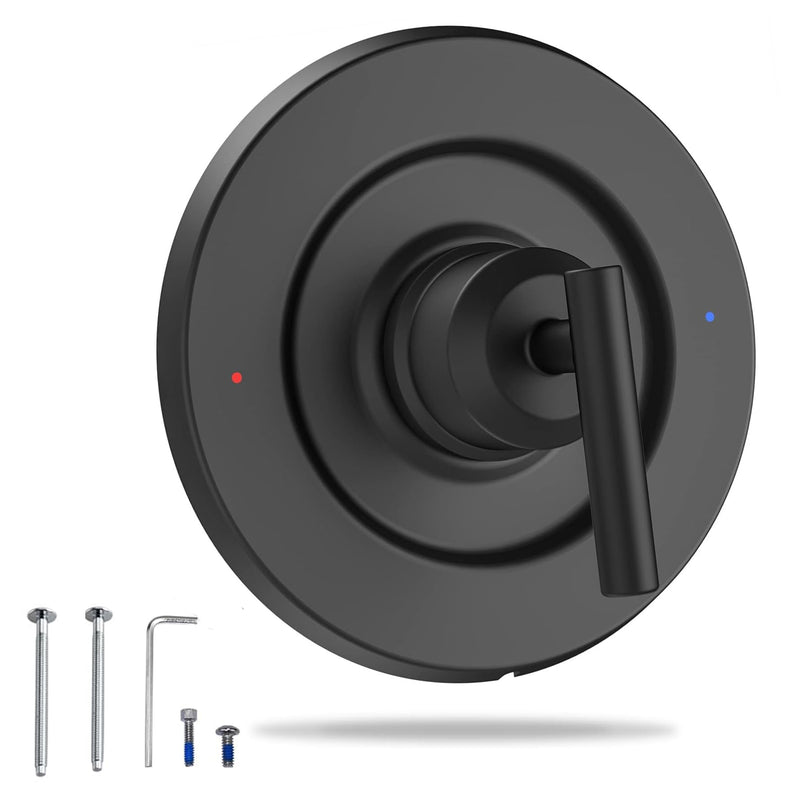 Shower Handle Replacement For Moen T2901BL Gibson Posi-Temp Valve Trim Kit,Matte Black Shower Trim Kit Shower Lever Handle, Compatible with Moen 2510 Valve Matte Black