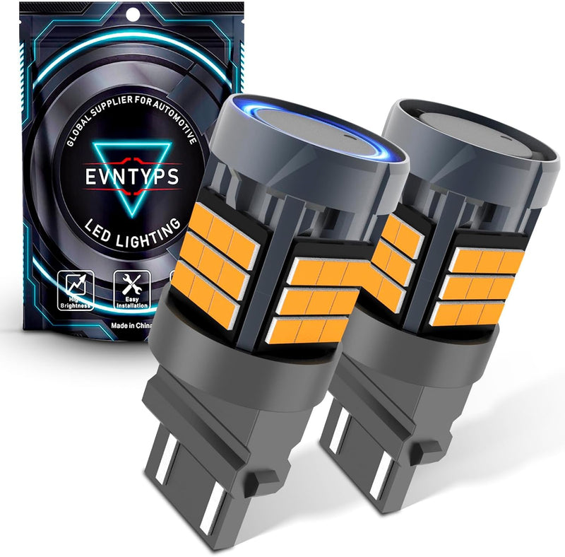 3157 LED Turn Signal Bulb Anti Hyper Flash,3057 LED Bulbs With Built in Resistor,3156 LED Amber Yellow CANBUS Error Free,3457a 3457 4157 Front Rear LED Blinker Bulb for Car Trucks(2pcs) 3156/3157