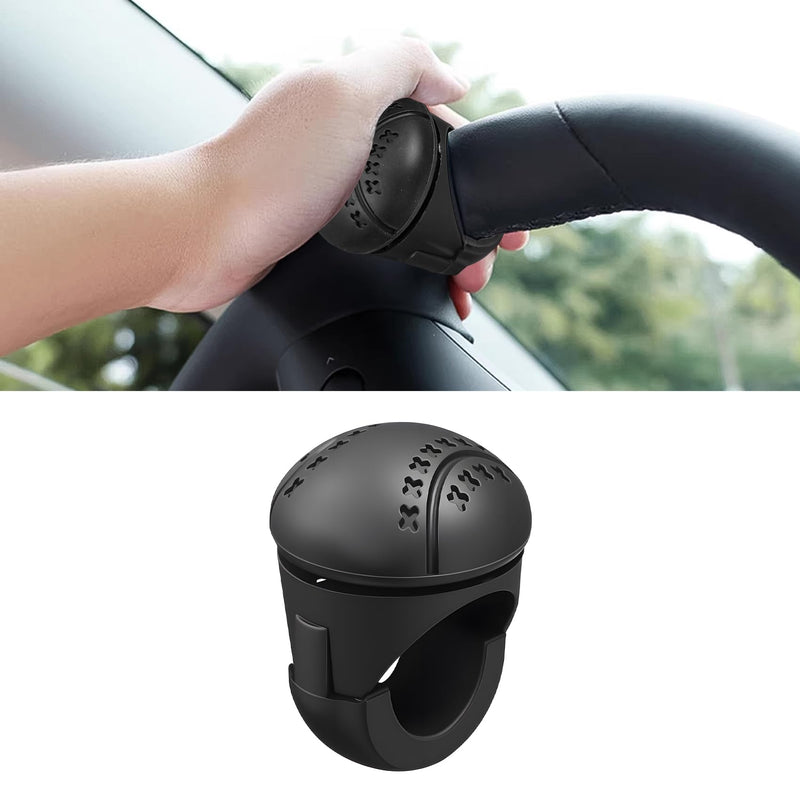 Steering Wheel Knob, Steering Wheel Spinner, 360 Degrees Rotation Suicide Knobs with Silicone Surface and Metal Bearings, Car Suicide Knob Power Handle Spinner Universal for Cars, Trucks, Boats