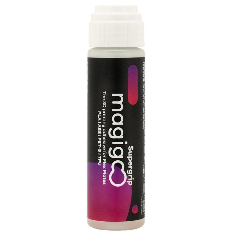 Magigoo - Supergrip 3D Printer Adhesive Glue - for Use on Flexible Plates and Polymeric Based Plates for ABS, PLA, PETG, ASA, TPU Flex Filaments - 3D Printing Accessories, Supplies, Materials (50ml)