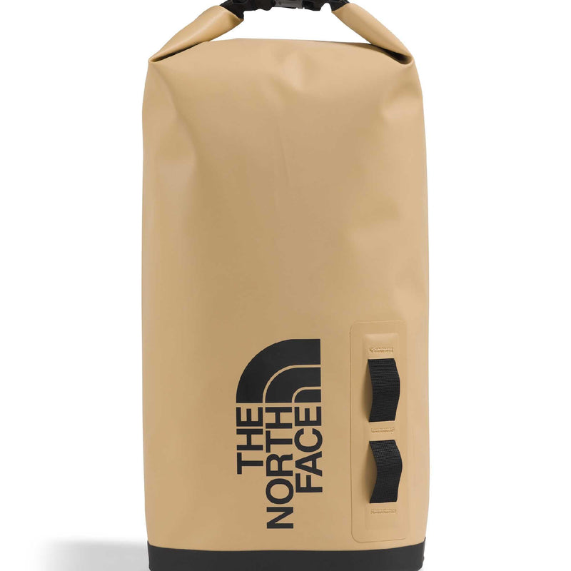 The North Face Base Camp Dry Bag - Roll-Top Waterproof Stuff Sack, Ideal for Camping Gear & Kayak Accessories, Khaki Stone/TNF Black, 12 Liters