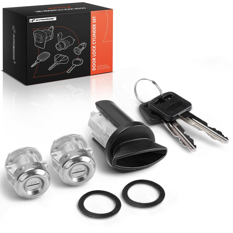 A-Premium Door Lock Cylinder with Key Set Compatible with Ford F-150, F-250, F-350, F-250 F-350 F-450 F-550 Super Duty, Expedition, Excursion, Freestar, Lobo, Windstar & Lincoln Navigator & Mercury