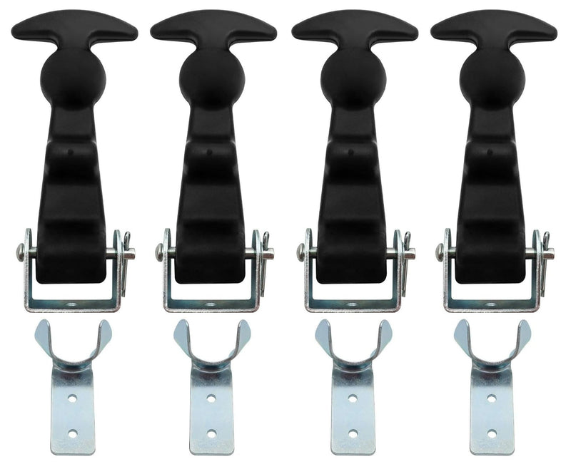 4-Pack Heavy-Duty Rubber Latches for RV Battery Boxes, Toolboxes, Tool Sheds, Utility Sheds & Pet Houses - Shockproof, Corrosion-Resistant & Easy to Install