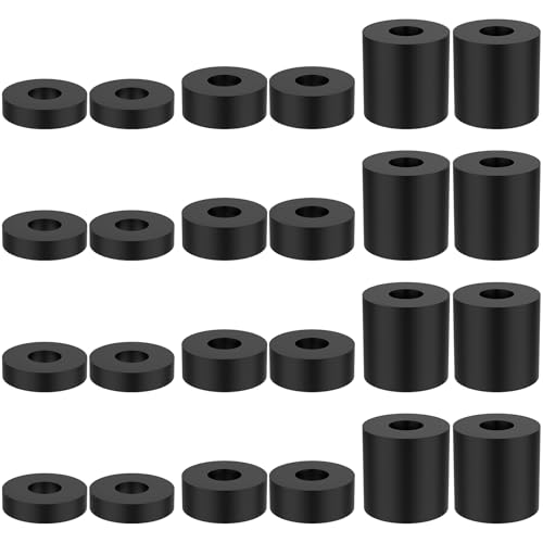 24Pcs 3 Sizes Multi-Purpose Rubber Spacers Kit 25*10*25mm