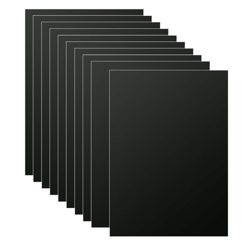 10PCS 7x5x1/32(0.03") Inch Anodized Aluminum Sheet, Black Aluminum Engraving Blanks, 0.8MM Thin Metal Plates for Laser Engraving, Crafting, DIY, House Decoration 7x5x1/32 Inch-10PCS