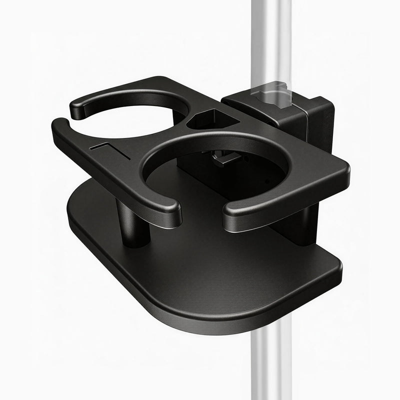 Boat Drinks Holder - Fits 1-1/4" Square Rails and 7/8" to 1" Round Rails Pontoon Drinks Holders with Rail Mount Bracket Kit, No Drilling Required. Square/Round Rail Cup Holder