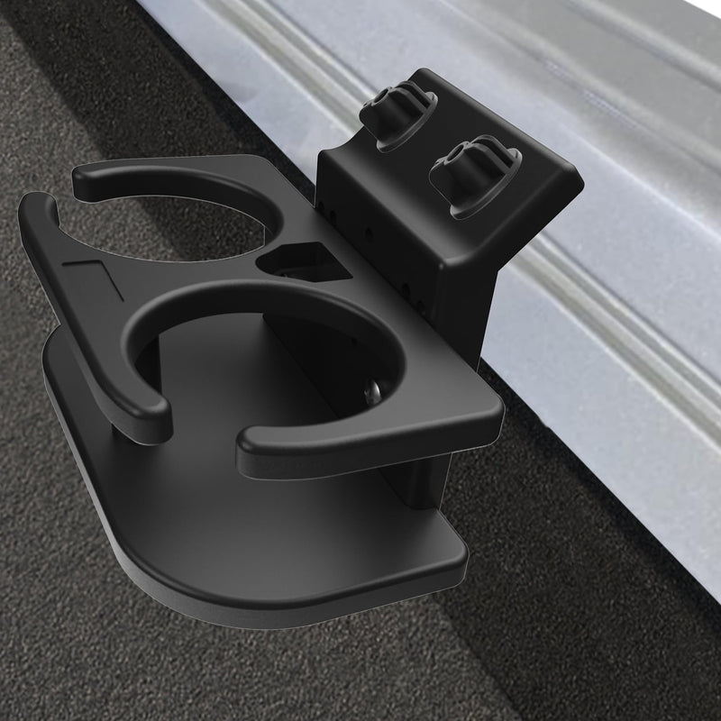 Double Boat Cup Holder for Lund/G3/Ranger Boats - 45 Degree Drink Holder, Corrosion-Resistant ABS & Stainless Steel for Marine, RV, Pontoon Boats. 45 Degree Cup Holder