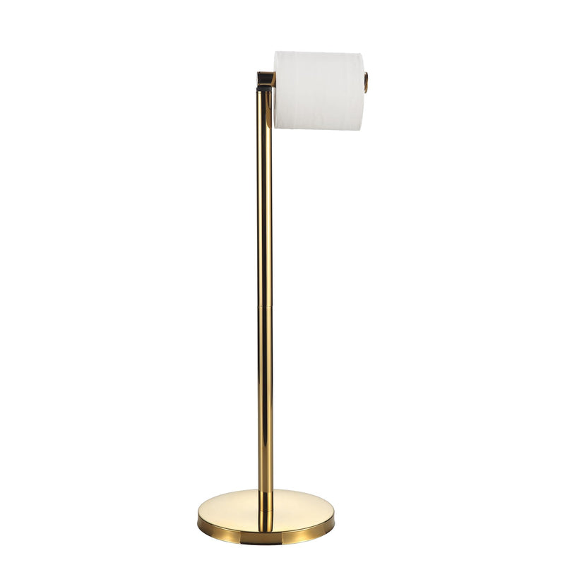 Toilet Paper Holder Stand, Gold 304 Stainless Steel,Free Standing for Bathroom,Weighted Base 1