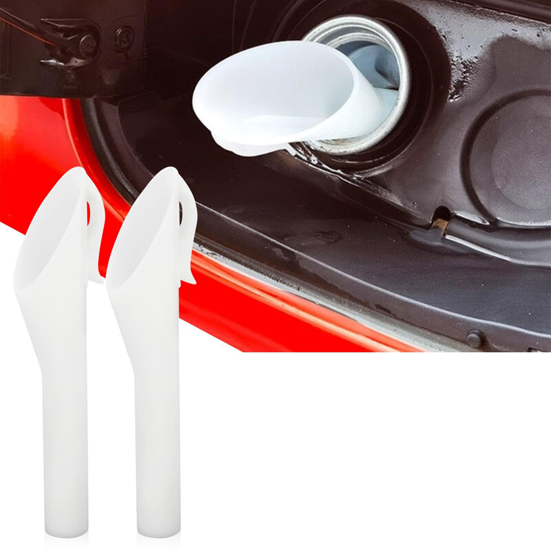 Capless Gas Tank Funnel 2PCS Fuel Funnel for Automotive Use for Ford Focus F150 Mercury Lincoln Mountaineer Mariner, Gas Funnel for Cars OEM#8U5A-17B068-EB 1782177 1833948 2050651(White) 2