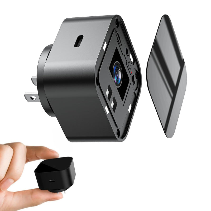 LIZVIE Phone Camera Charger, 1080p HD Hidden Camera Charger Motion Detection Remote View – 2.4G WiFi - Wide-Angle 170°App/SD Storage Nanny Cam for Home Security Indoor.