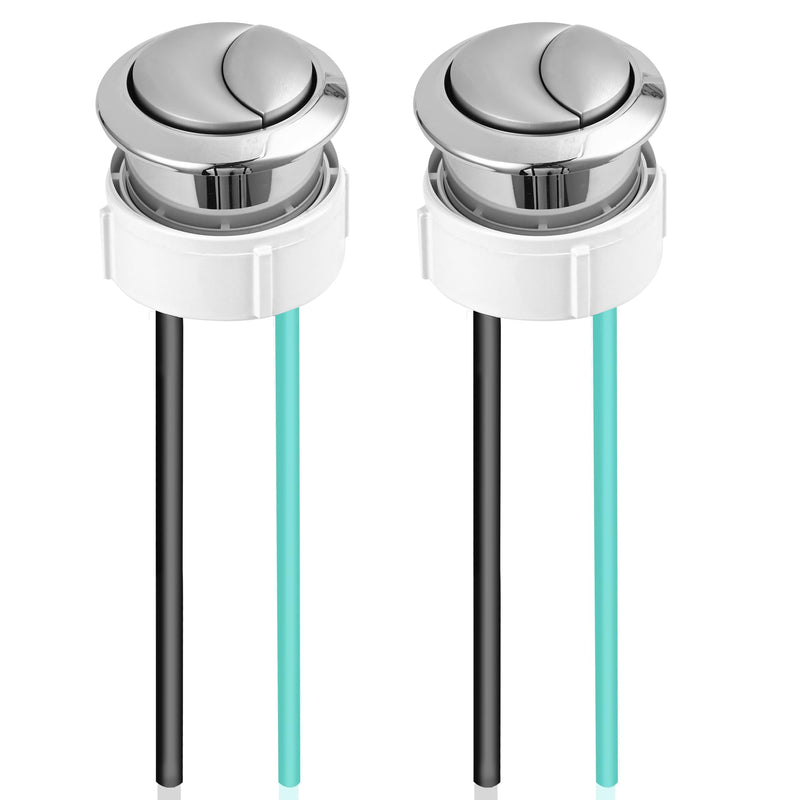 38mm Toilet Push Button Replacement, Dual Flushing Toilet Push Button Spare Parts, Compatible with Geberit & Kohler Part, Satin Chrome, Easy to install, 2Pack 2 Pack