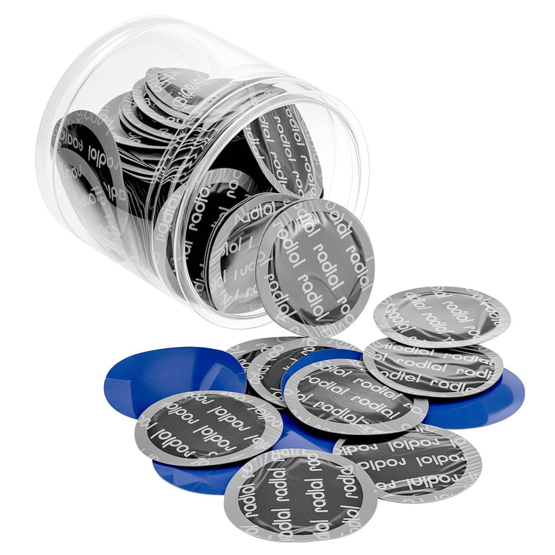 QWORK Tire Repair Patch Kit - 80 Pieces, 58mm Diameter, High Adhesion Rubber Patches for All Tire Types, Quick No-Heat Repair