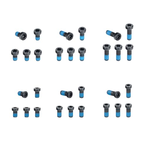 ohhunt Screw Set 30 Pcs for Mount and Plates Include #6-48 Screw and #8-40 Screw in 6mm/8mm/10mm Length 5 in Each Set T15 Torx (Standard Cap Head)