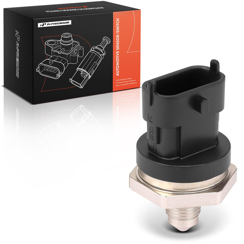 A-Premium Fuel Pressure Sensor [3 Pins] Compatible with Hyundai Sonata, Santa Fe, Accent, Tucson, Genesis, Veloster, Equus, Elantra GT & Kia Soul, Optima, Sorento, Forte, Rio, Sedona, Cadenza, K900