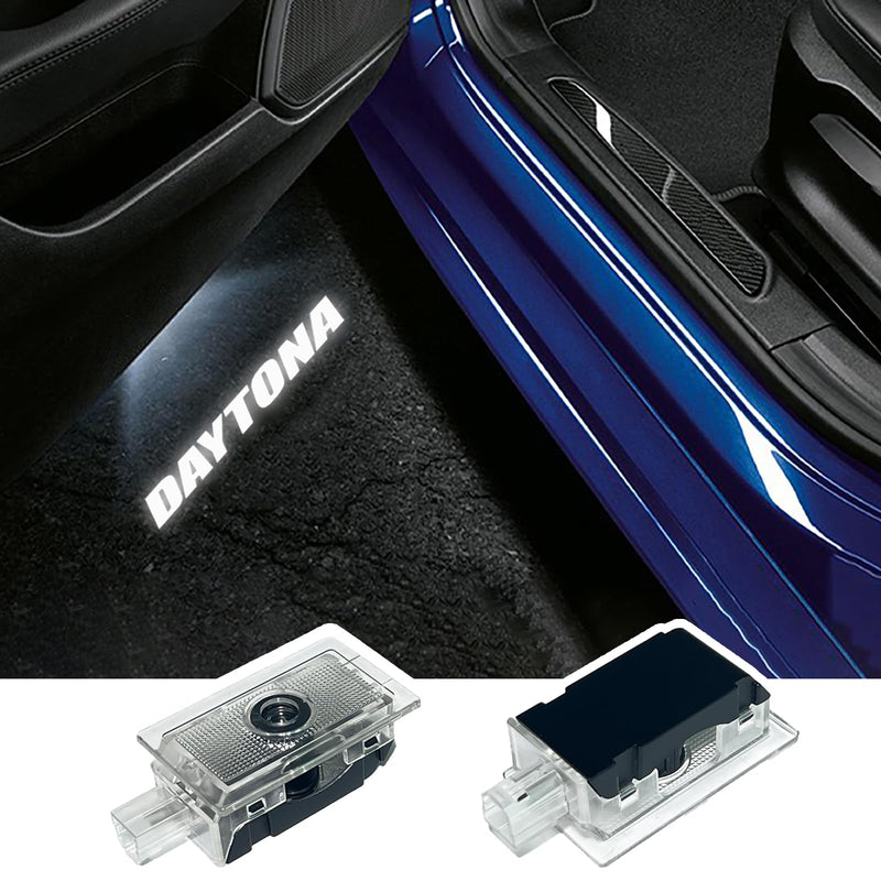 Never Fade Door Light Led Logo for Dodge Charger Daytona Hellcat Projector Ghost Shadow Puddle Courtesy Step Lights (White DAYTONA) White DAYTONA
