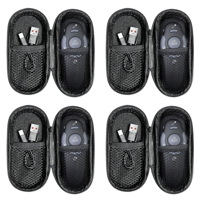 [4 Units] Presentation Clicker with 4 Cases: PowerPoint Wireless Presenter Remote USB Type C Rechargeable Red Laser Pointer Clickers Computer Project Mac PPT Slideshow Google Slide Advancer 4 Units Red Laser