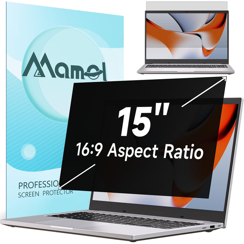 Nano Laptop Privacy Screen 15.6 Inch 16:9, No Glue Computer Monitor Privacy Shield, Matte Anti Glare Blue Light Filter Compatible with Lenovo Hp Dell Acer Asus Thinkpad Envy Xps Laptop 15.6/15 Inch (16:10 Aspect)