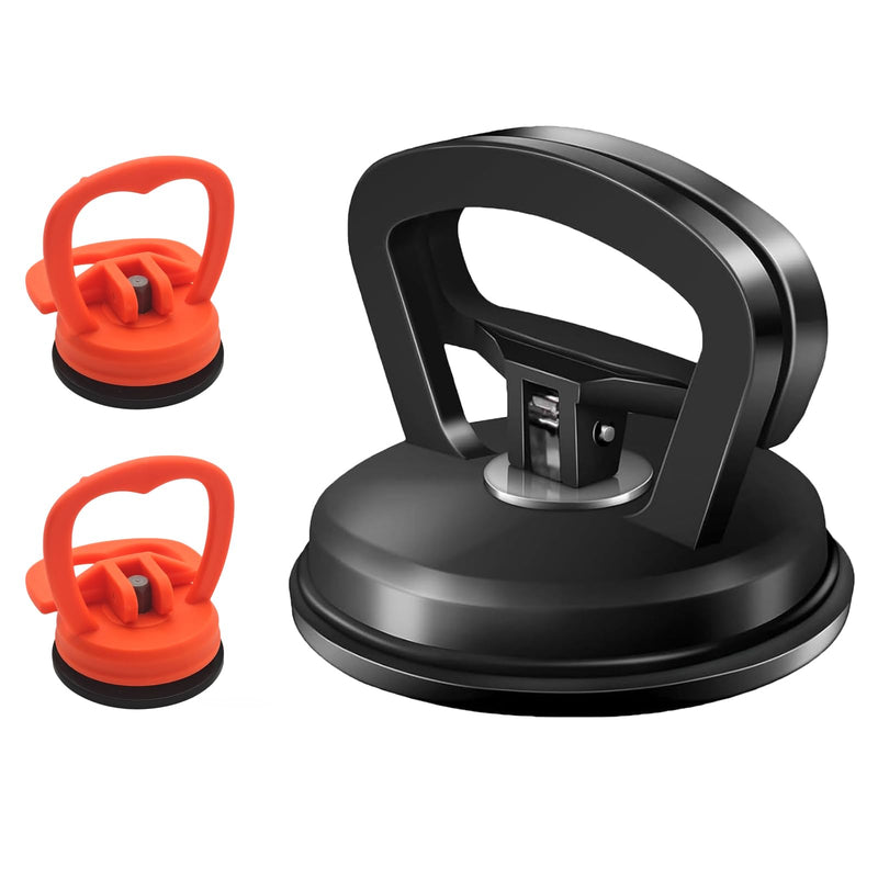 DEMARRE Dent Puller,2025 Upgraded Car Dent Puller,3-Pack Car Handheld Puller,Strong Car Dent Remover,Suction Cup Paintless Car Dent Repair Kit.Suitable for Car Body Dents (Black+Orange)
