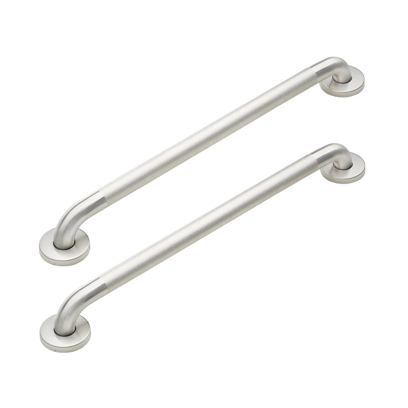 2 Pack 18 Inch Shower Grab Bars, 1.25" Diameter, 550 lb Rated - Grab Bars for Shower, Bathtubs, Seniors, and Elderly - Peened Textured Grip Peened/Textured
