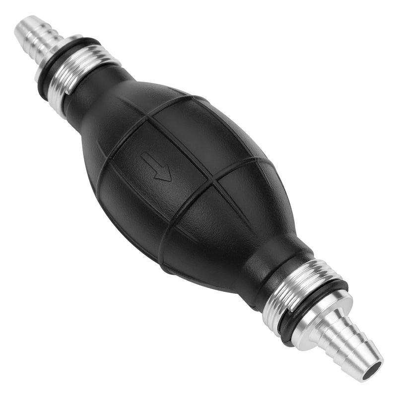 3/8" Boat Primer Bulb Marine for Outboard Motor Universal Fuel Line Hand Primer Bulb Manual Black Rubber Fuel Transfer Vacuum Pump for Gas, Gasoline,Diesel, Water 10 mm