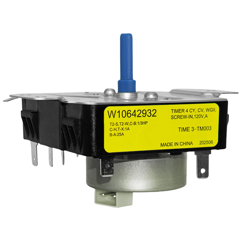 W10642932 W11409801 Dryer Timer Compatible with whirlpool Dryer WETLV27FW0 Kenmore Maytag YMET3800XW2 MET3800XW2 YMET3800XW2, 115V, 60Hz, 1/59.4 RPM Replacement part 4958835 AP6977241 PS12741754 W10642932