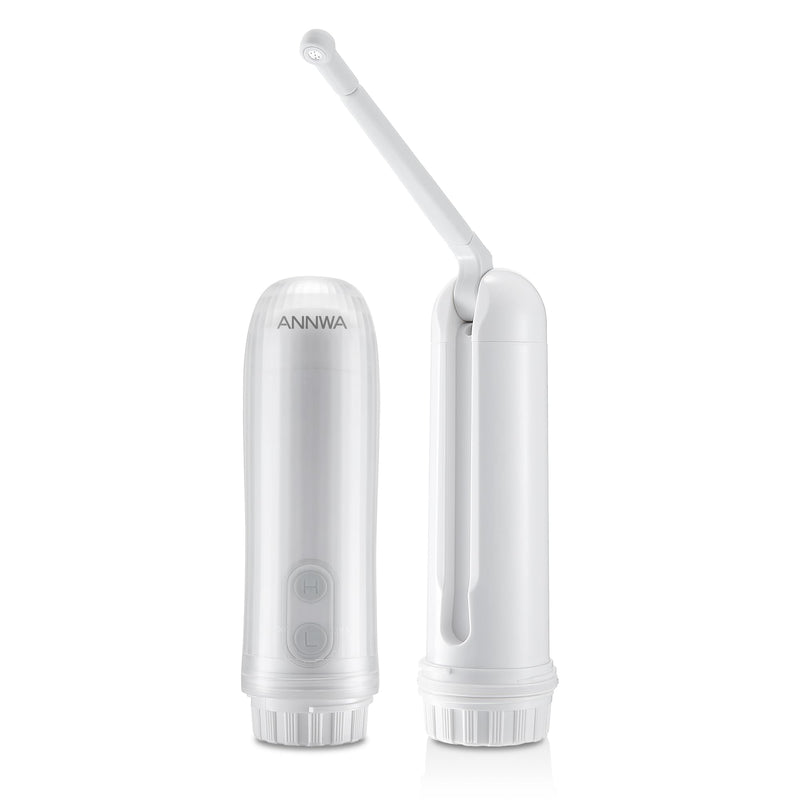 Portable Bidet for Travel 140mL Nozzle 180° Adjustment IPX6 Electric Handheld Bidet for Personal Hygiene Cleaning, Baby Wash, Postnatal Care, Perineal & Hemorrhoid Treatment(AM-US-NHJ001E) Polygon