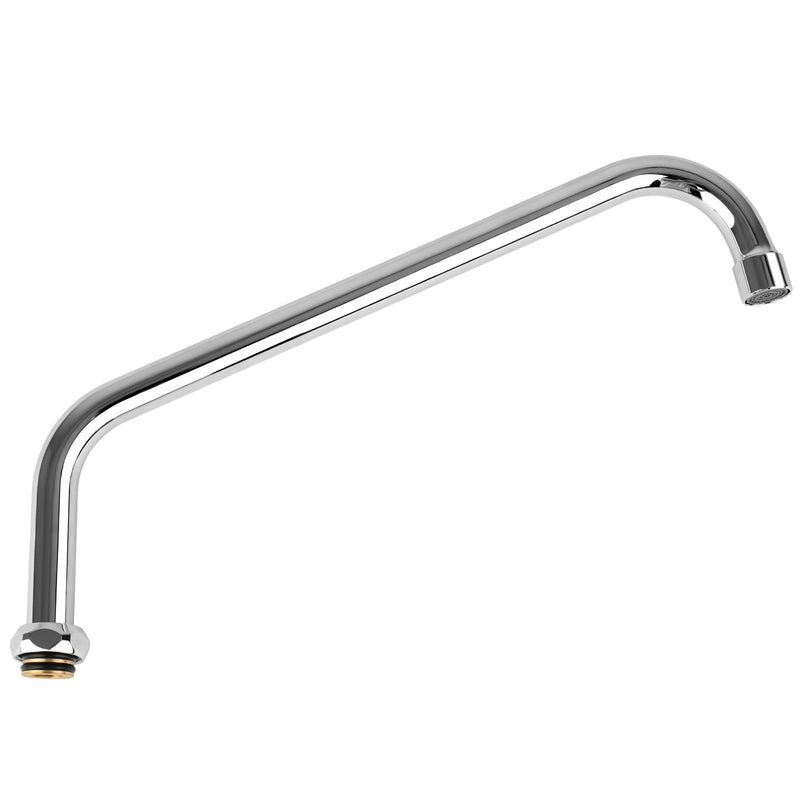 14"Brass Swivel Swing Nozzle Spout Replacement Kit for Most T and S Commercial Kitchen Sink Faucet, 14" Spout Reach with MAX 2.2 GPM Aerator