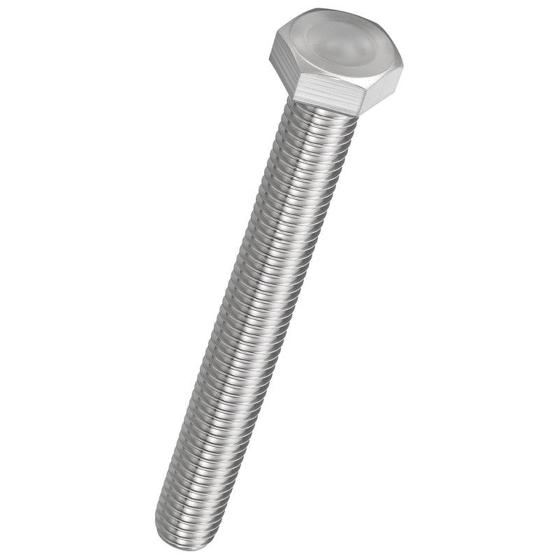 5 Pcs Hex Head Screws Bolts - [5/8"-11x5] 304 Stainless Steel Grade A2-70 Fully Threaded Hex Tap Hexagon Head Machine Bolts Right Hand External Hex Drive, Silver Tone 5/8"-11x5"
