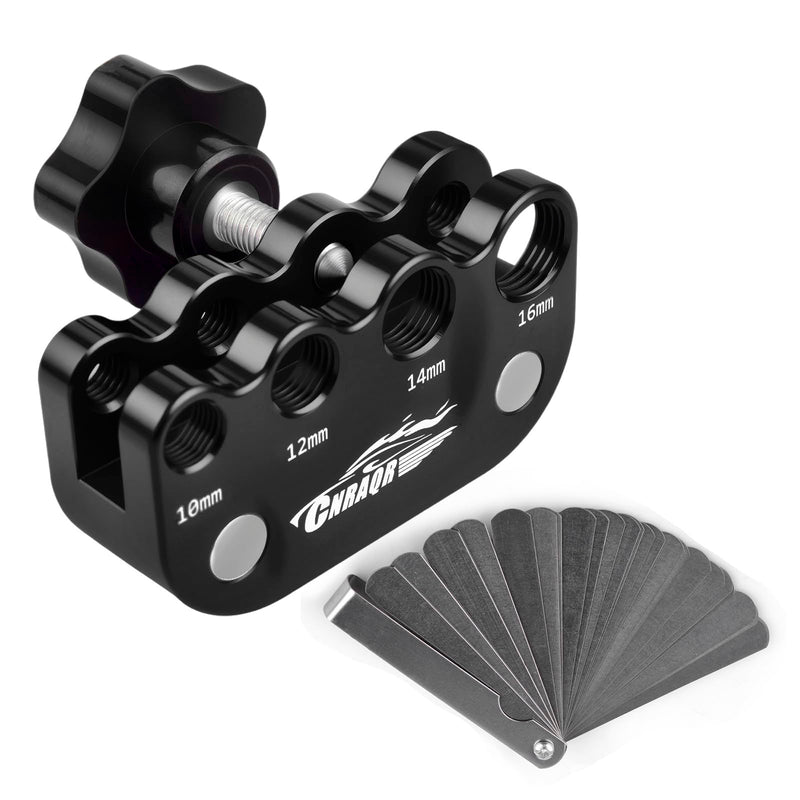 Universal Spark Plug Gap Tool for Most 10mm 12mm 14mm 16mm Spark Plugs with 1 Set Feeler Gauge Black