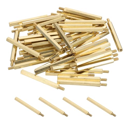 PATIKIL 50 Pcs Male to Female Thread Spacer Screws M3 x 40mm + 6mm Brass Hex Standoff PCB Motherboard Spacer Screw Nut for Drone Quadcopter Computer Electronic Projects Circuit Board