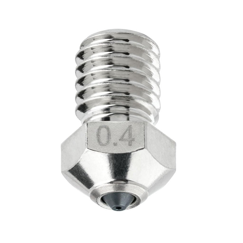 Tungsten Carbide Nozzle 0.4mm for E3D V6 Hotend, Prusa i3 MK3S / MINI, Anycubic i3 Mega/Kobra/Kobra Neo, High Thermal Conductivity Abrasion Resistance, Nickel Plated Copper Tungsten Carbide 0.4mm Nickel Plated Copper