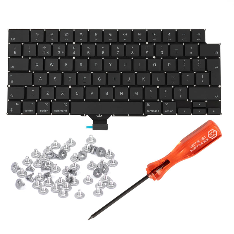 HAWSON UK A2442 A2485 Keyboard Replacement for MacBook Pro M1 M2 M3 M4 Pro Max 13" A3240, 14" A2442/A2779/A2918/A2992/A3112/A3401/A3185, 15" A3241, 16" A2485/A2780/A2991/A3403/A3186 UK 2021-2025