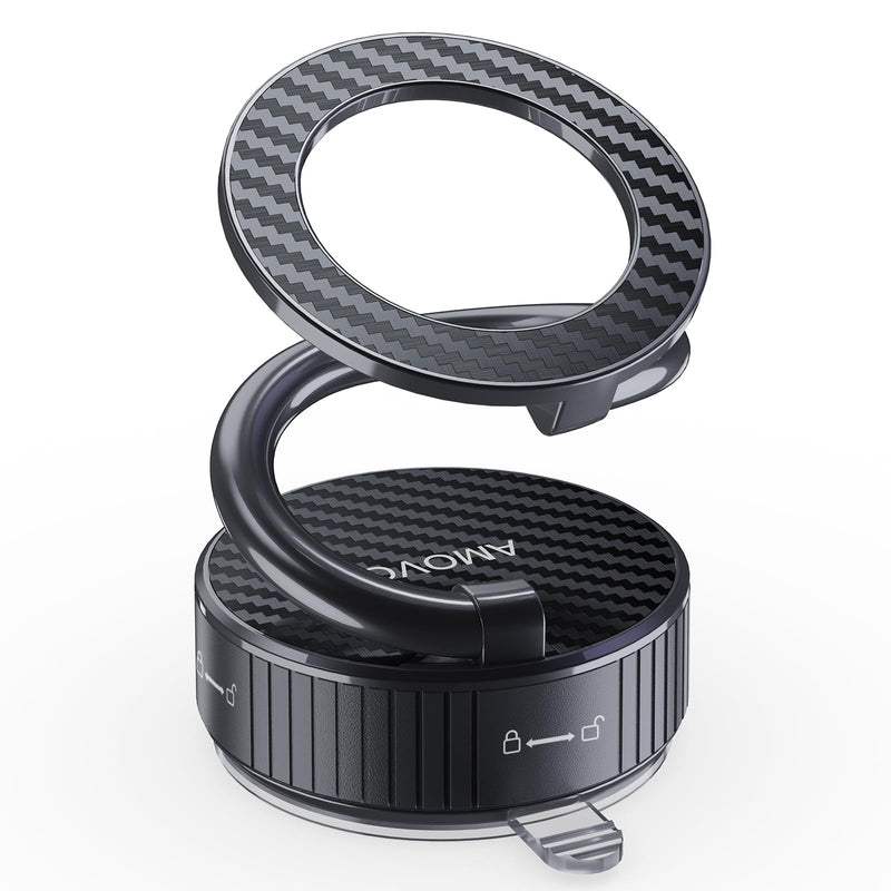 Magsafe Car Mount, Magnetic Phone Older,N55 Super Strong Suction Cup, 360° Adjustable, Portable Foldable Phone Holder for Your Car