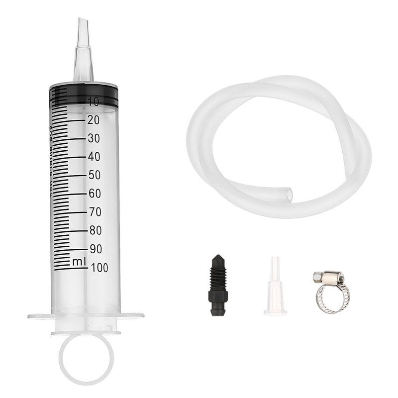 Brake Bleed Kit Fluid Bleeder Pressure Motorcycle Hydraulic Disc Clutches Oil Bleeding Extractor Reverse Bleeder Tool 100ml Syringe 50cm/19.69Inch Hose Universal Motorbike Scooter Maintenance