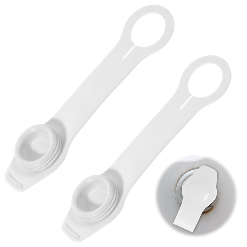 RV Water Inlet Pulg, White RV Water Inlet Cap 3/4" RVs Waters Inlets Replacement Freshwater Rubber Plug RVs Waters Heater Drain Plug City Wateres Inlets Cover with Strap for Camper Trailer, 2 Pack