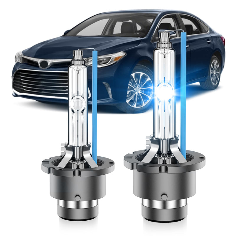 Fit for 2011-2016 Toyota Avalon Sienna Venza D4S HID Xenon Headlight Bulbs, 350% Brightness, High Low Beam Light Bulb, 8000K White Blue, Plug and Play, Pack of 2 D4S-8000K