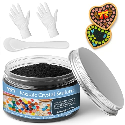 Mosaic Grout for Crafts, 200g Black Quick-Dry Crystal Tile Grout