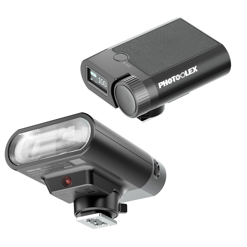 PHOTOOLEX Mini Camera Flash,GN 16, 10 Power Levels Mini Manual Flash for Canon/Sony zv1/Sony zve10 /Ricoh gr3/Fuji f1-230 Full-Power Flashes/6500K±200K/1.5S Recycle
