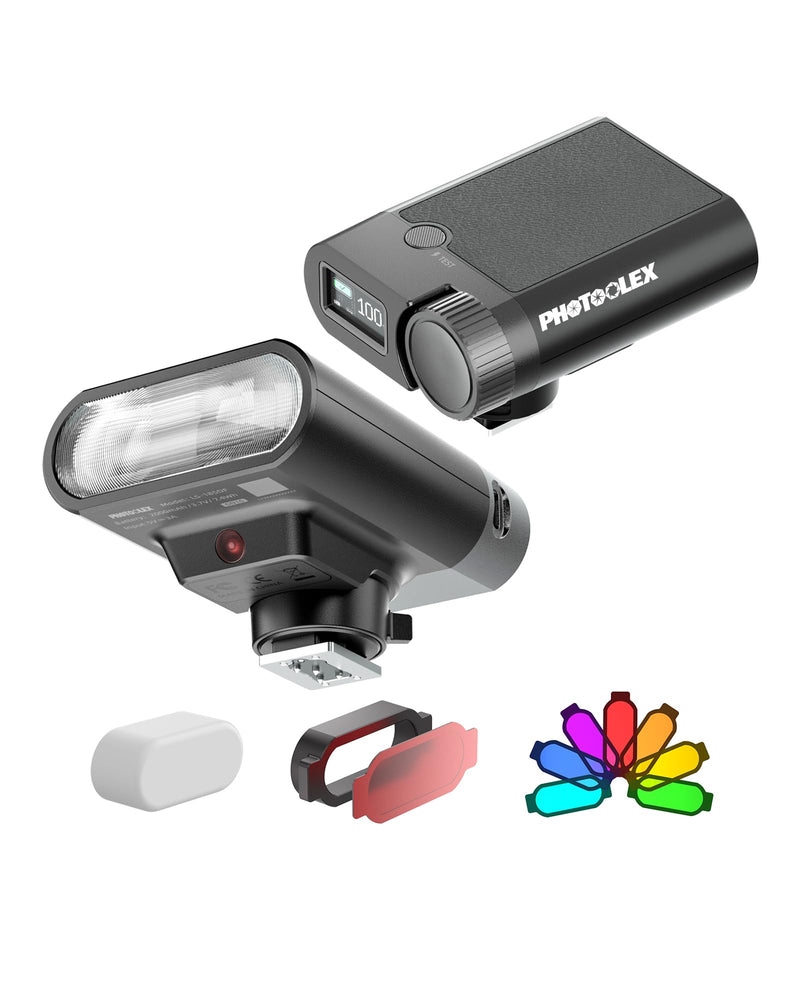 PHOTOOLEX G01 Mini Camera Flash GN16,10 Levels, 1.5s Recycle for Canon Sony | GN16 mini flash with 10 manual power levels. 1.5s recycle. Universal hot shoe fits Sony ZV-1, ZV-E10, Ricoh GR3, Fuji, Canon.