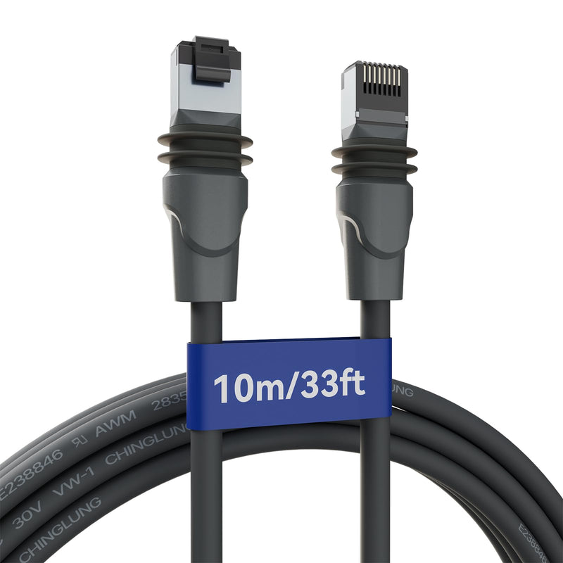 Starlink Gen 3 Cable 33FT, 26AWG Starlink Ethernet Cable Extension Replacement for Starlink Standard V3 Rectangular Satellite Systems, Double Layer Waterproof Durable Outdoor Accessories (33FT)