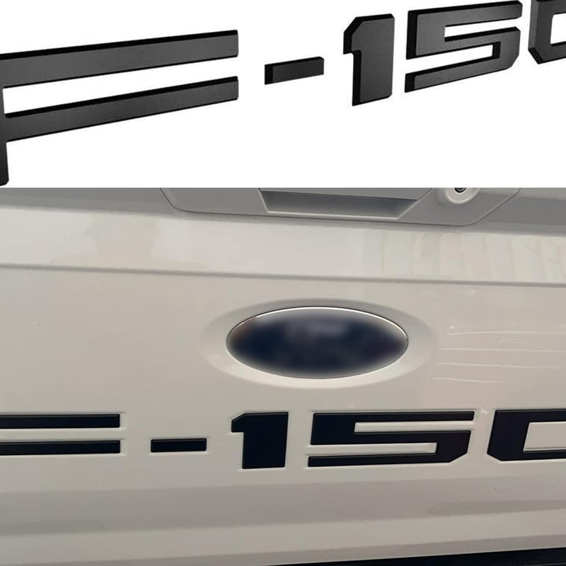 Tailgate Insert Letters Compatible with f150 2021 2022 2023 2024 2025 3D Emblems with Strong Adhesive 250530 Matte Black