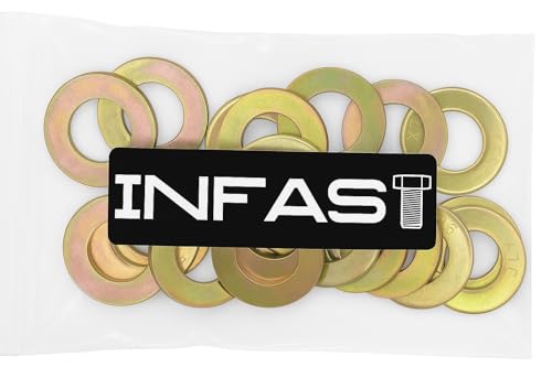 5/8" Grade 8, Yellow Zinc, ASTM F436, SAE, Flat Washer, Pack of 20 INFAST