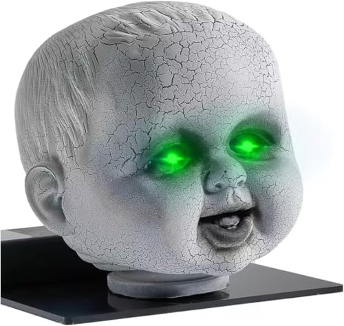 Creepy Doll Head EMF Device Paranormal Ghost Hunting Equipment (Green) green