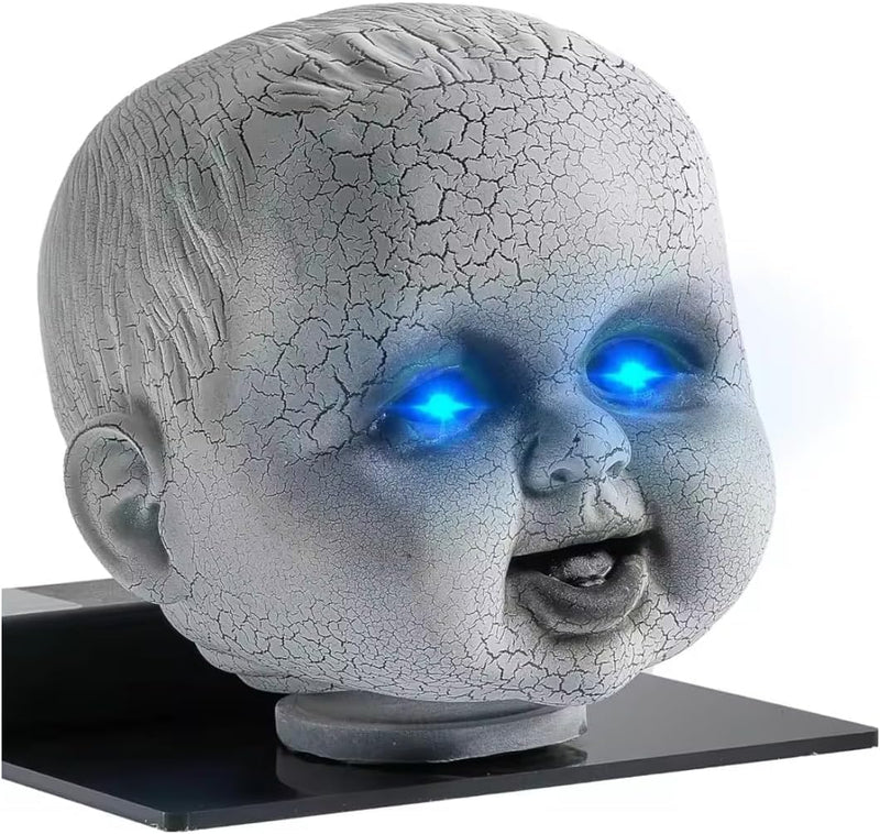 Creepy Doll Head,Paranormal Ghost Spirit Communication Tool Equipment EMF Device,Ghost Hunting Equipment (Blue) Blue
