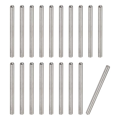uxcell 4x50mm Dowel Pins, 50pcs 304 Stainless Steel Round Head Flat Chamfered End Dowel Pin Bunk Bed Pins Shelf Pegs Support Shelves Fasten Elements 50