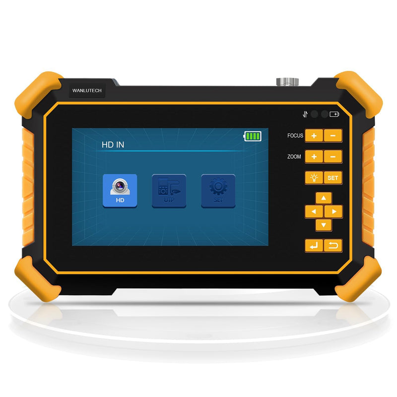 EVERSECU 4.3 Inch CVI TVI AHD CCTV Camera Tester Monitor - 8MP HD Auto Recognition, DC12V Power Output, 5200mAh Battery - Supports PAL/NTSC, Coaxial PTZ Control, Media Player & Audio Test HD-2900