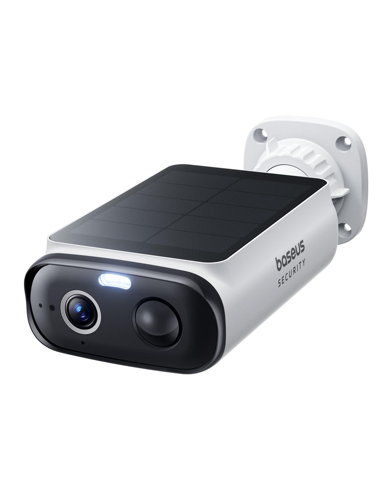 Baseus Solar Security Cameras Wireless Outdoor S1 Lite, 2K QHD Solocam, Continuous Power, Color Night Vision, AI Human Detection, IP67, No Monthly Fee, Local Storage, Works with Alexa & Google Home 2K Solocam