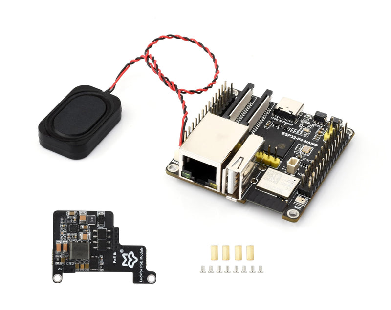 ESP32-P4-NANO Development Board, Based On ESP32-P4 Chip with RISC-V Dual-Core and Single-Core Processors, Supports Wi-Fi 6 and Bluetooth 5/BLE, with Speaker and PoE Module(4 Items)