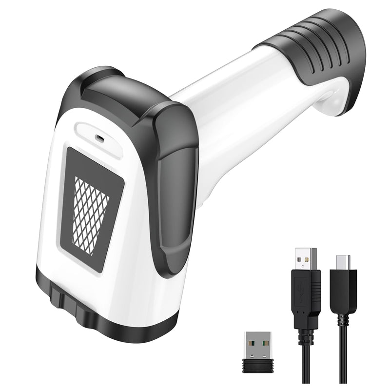 2D Handheld Wireless Barcode Scanner with Stand 3-in-1 Handheld Scanners - Cordless, Rechargeable 1D and 2D Bar Code Scanner for Inventory - Wireless, Handheld, USB Bar Code/QR Code Scanner